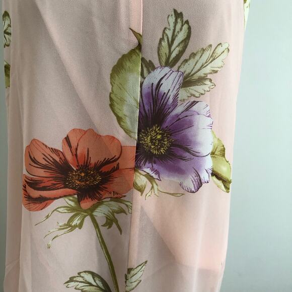 Three Eighty Two Women's‎ Floral Chiffon Maxi Dress M Sheer Halter Neck Gown NWT - Picture 5 of 9